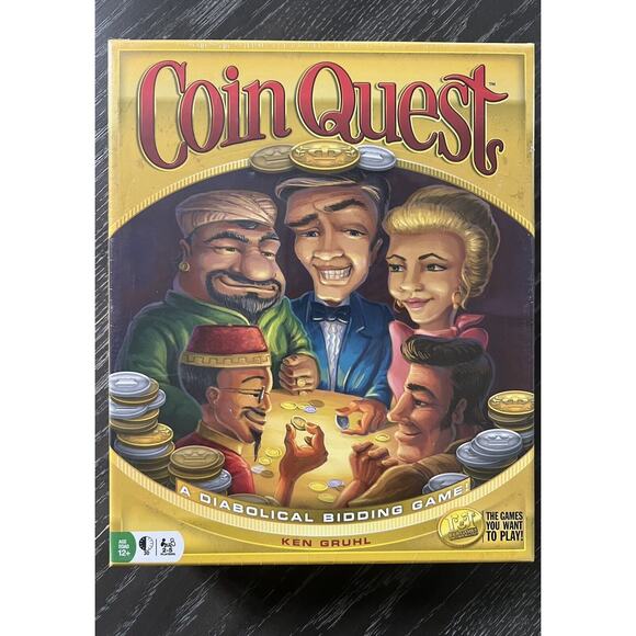 Coin Quest Board Game by Ken Gruhl 2016 R & R Games, New and Sealed - Picture 1 of 7